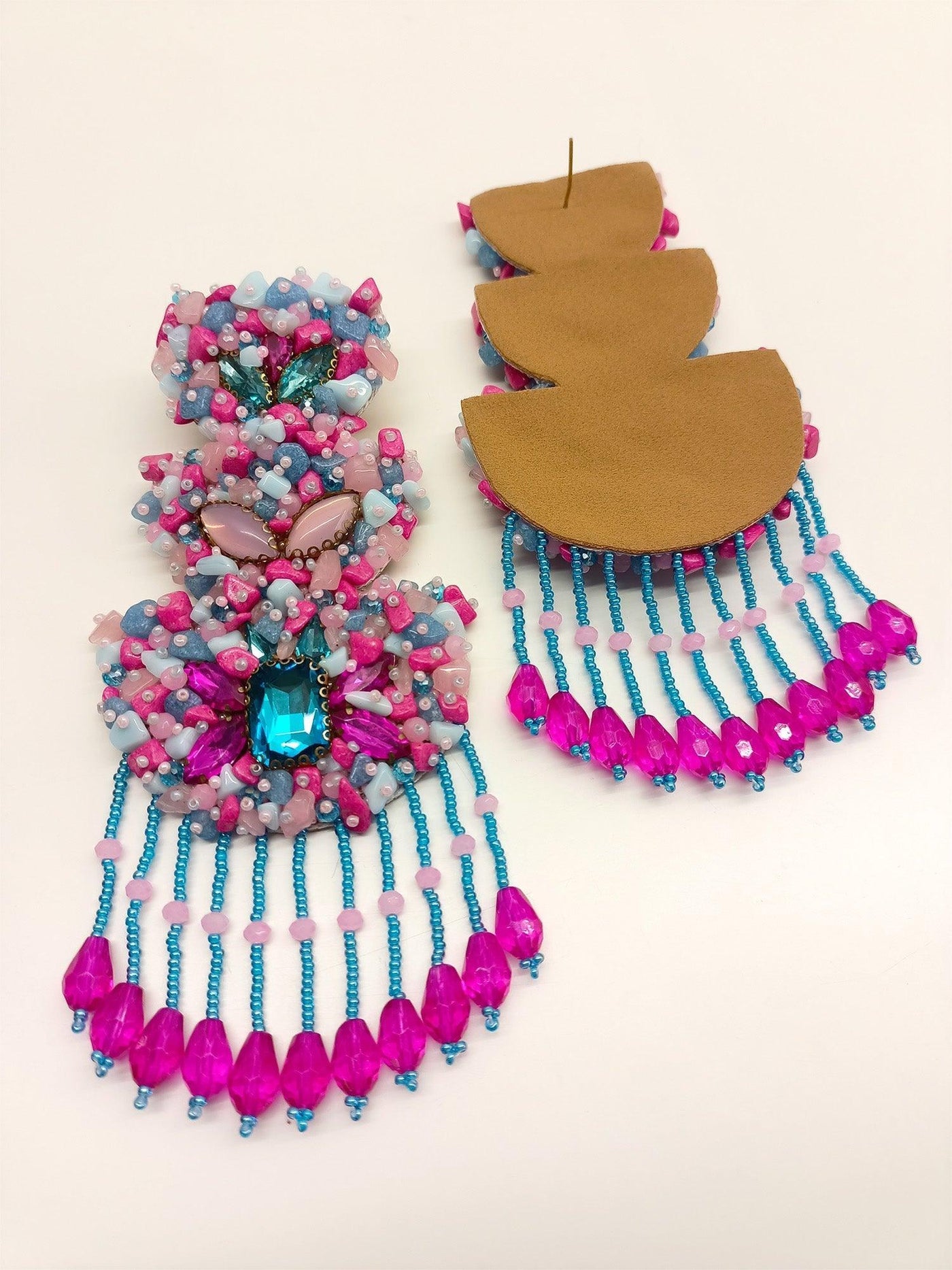 Baamini Multi Colour Handmade Earrings - Uboric