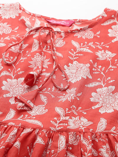 Diana Red Peplum Pyjama Set - Uboric