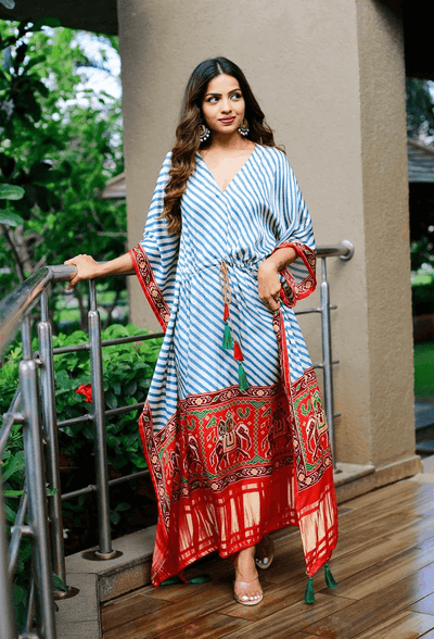 Gazi Silk all in one size Kaftan Dress for women - Uboric