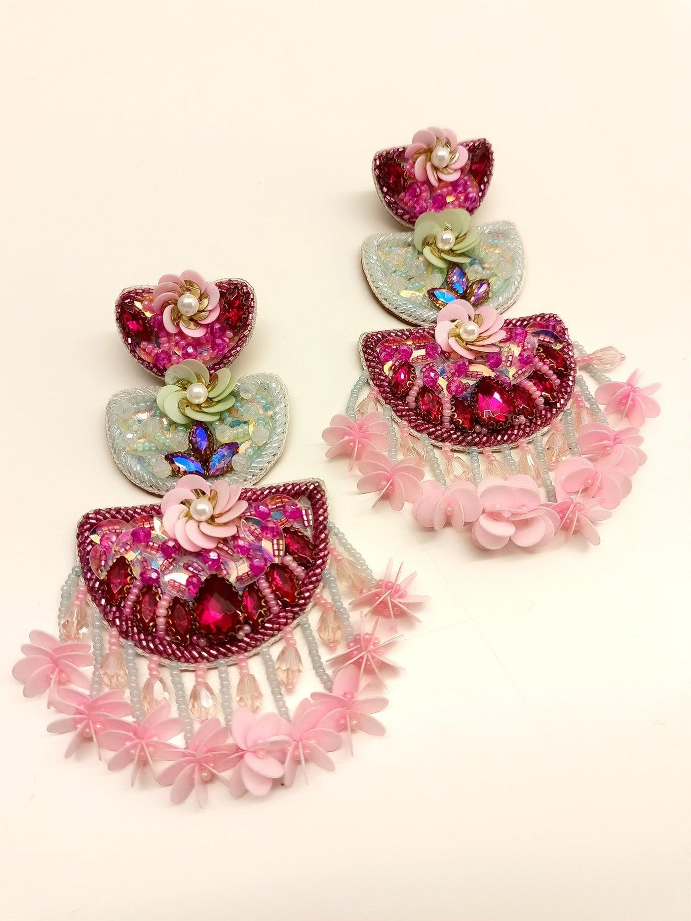 Jeevita Multi Colour Handmade Earrings - Uboric