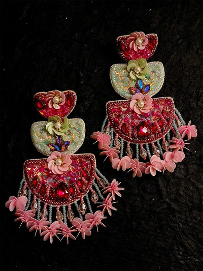 Jeevita Multi Colour Handmade Earrings - Uboric