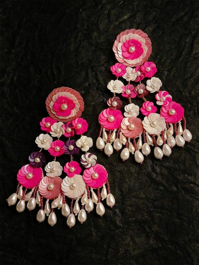 Manasa Pink Handmade Earrings - Uboric