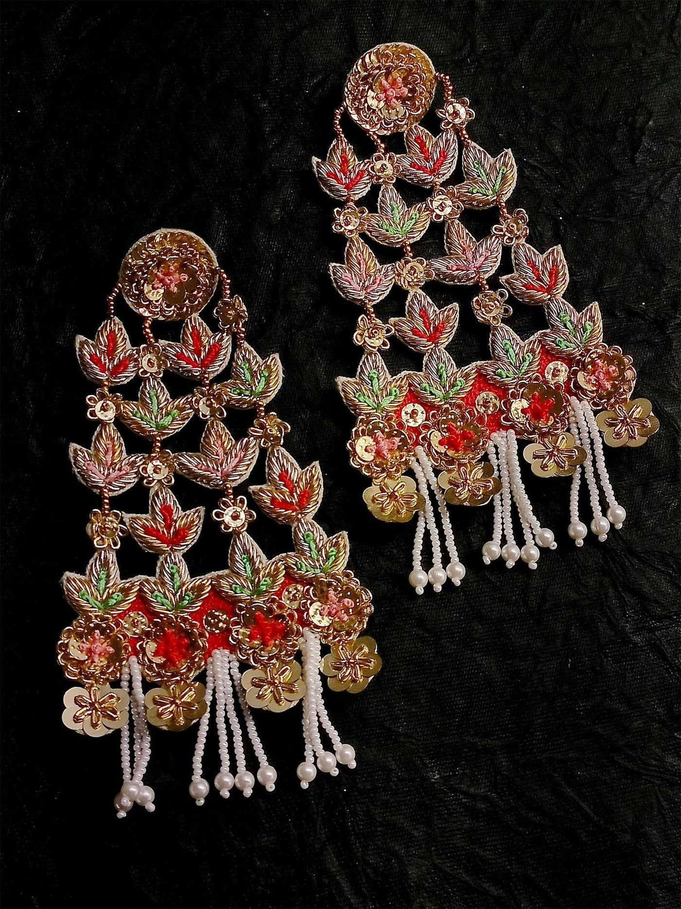 Prishti Multi Colour Handmade Earrings - Uboric