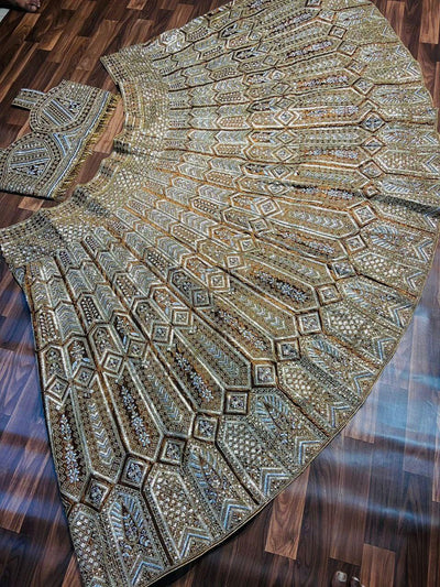 Sabyasachi Designer brown Lehenga Choli Embellished With Beautiful Shimmer Dori Work Wedding Lehenga Choli Party Wear Lehenga Choli - Uboric