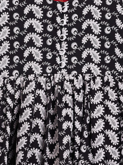 VASTRAMAY SISHU Girl's Black Chikankari Kurta Pyjama Set - Uboric
