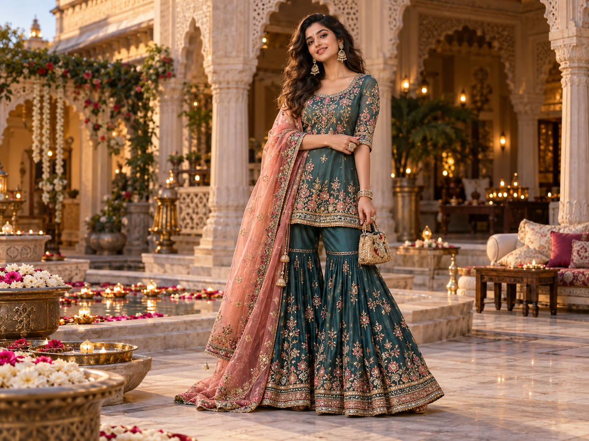 Short kurta and gharara festive trend 2026