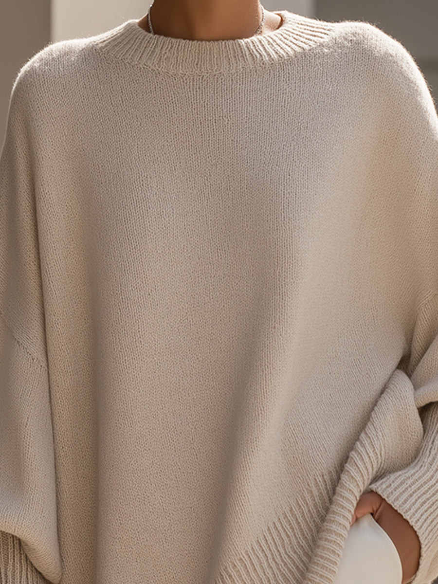 Mona | Cozy Oversized Knit Poncho Sweater by Qivii