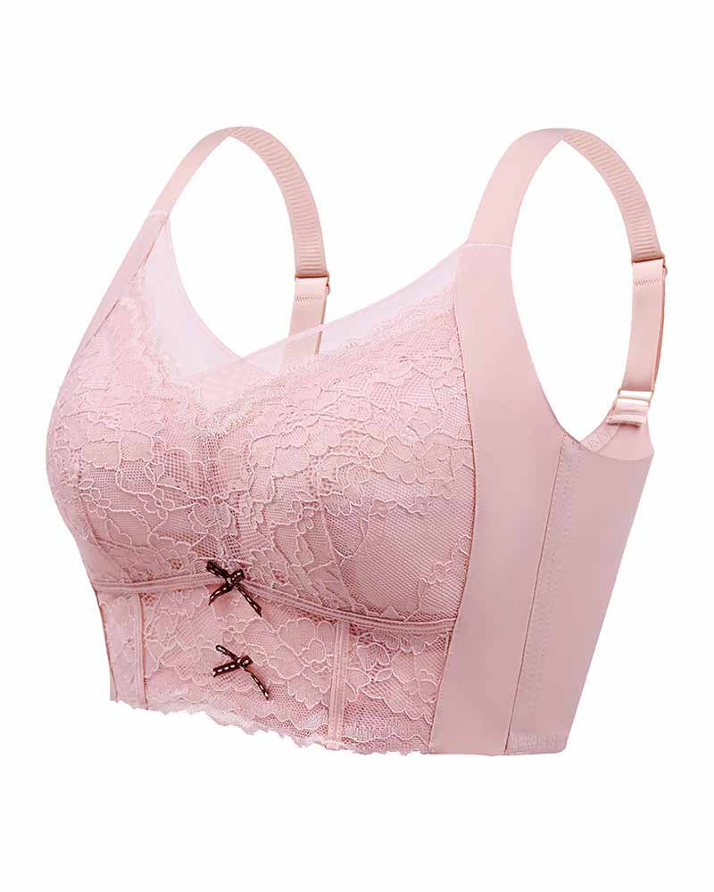 Breathable Wireless Lace Full Coverage Comfortable Bra  - By Qivii