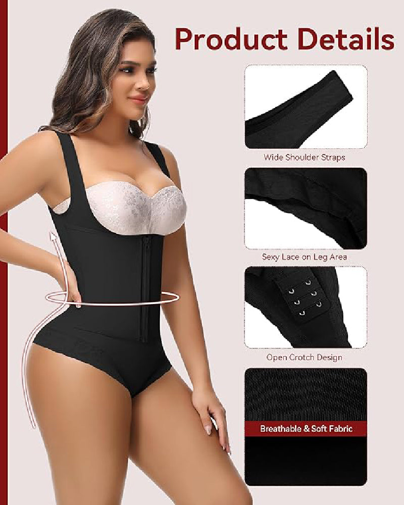 Shapshe® Fajas Colombianas Tummy Control Waist Trainer Open Bust Girdle Shapewear  - By Qivii
