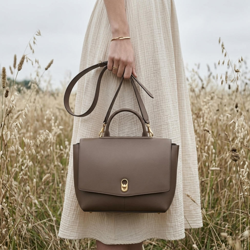 The Marlowe Top Handle in Pure Leather  - By Qivii