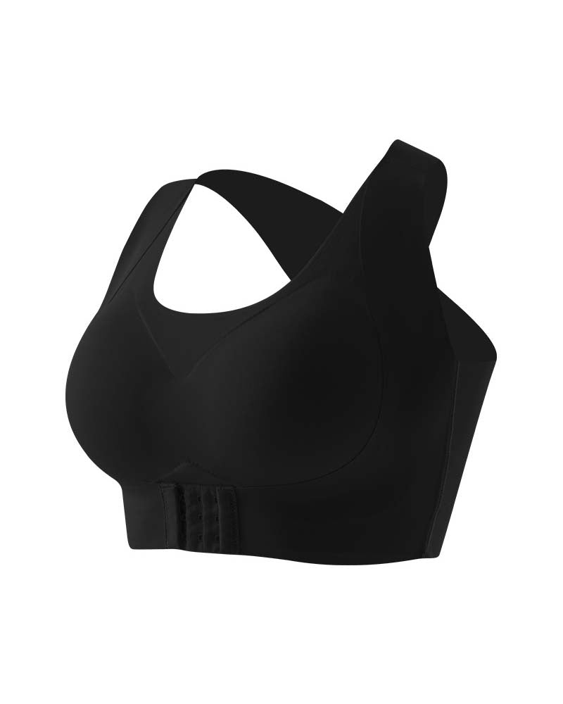 Women's Seamless Invisible Front Buckle Wireless Corrective Hunchback Push-Up Bra  - By Qivii