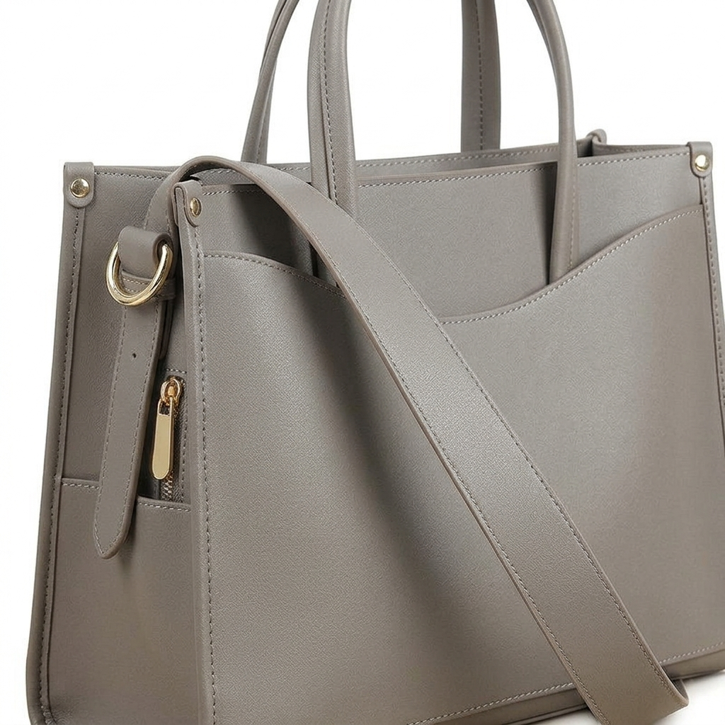 Sera Tote in Pure Leather  - By Qivii