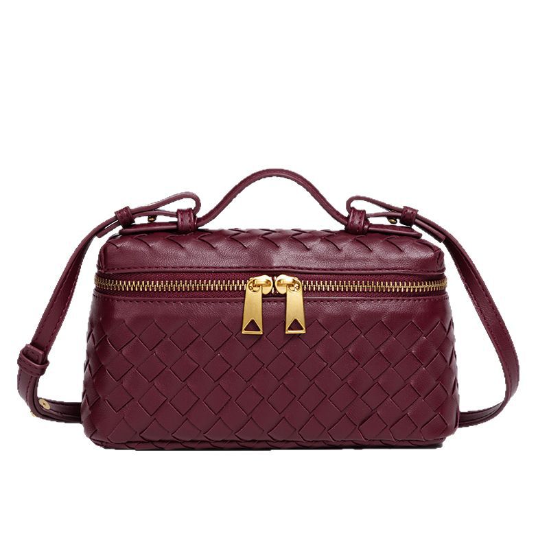Women's Atelier Cube Carrier Bias-Weave Top Handle Bag with Convertible Strap
