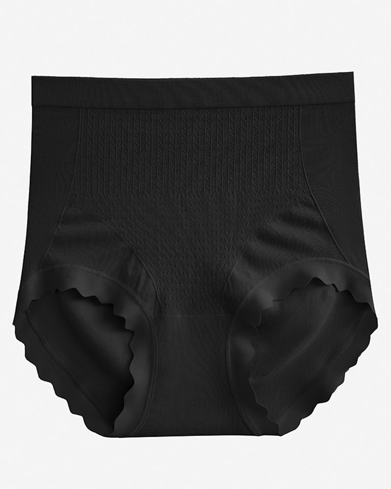 Women's High Waisted Antibacterial Crotch Briefs Stretch Full Coverage Panties  - By Qivii