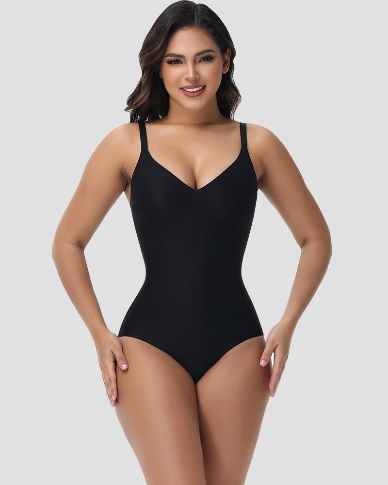 Shapshe® V Neck Compression Shapewear Snatch Butt Lifting Full Bodysuit (Pre-Sale)  - By Qivii