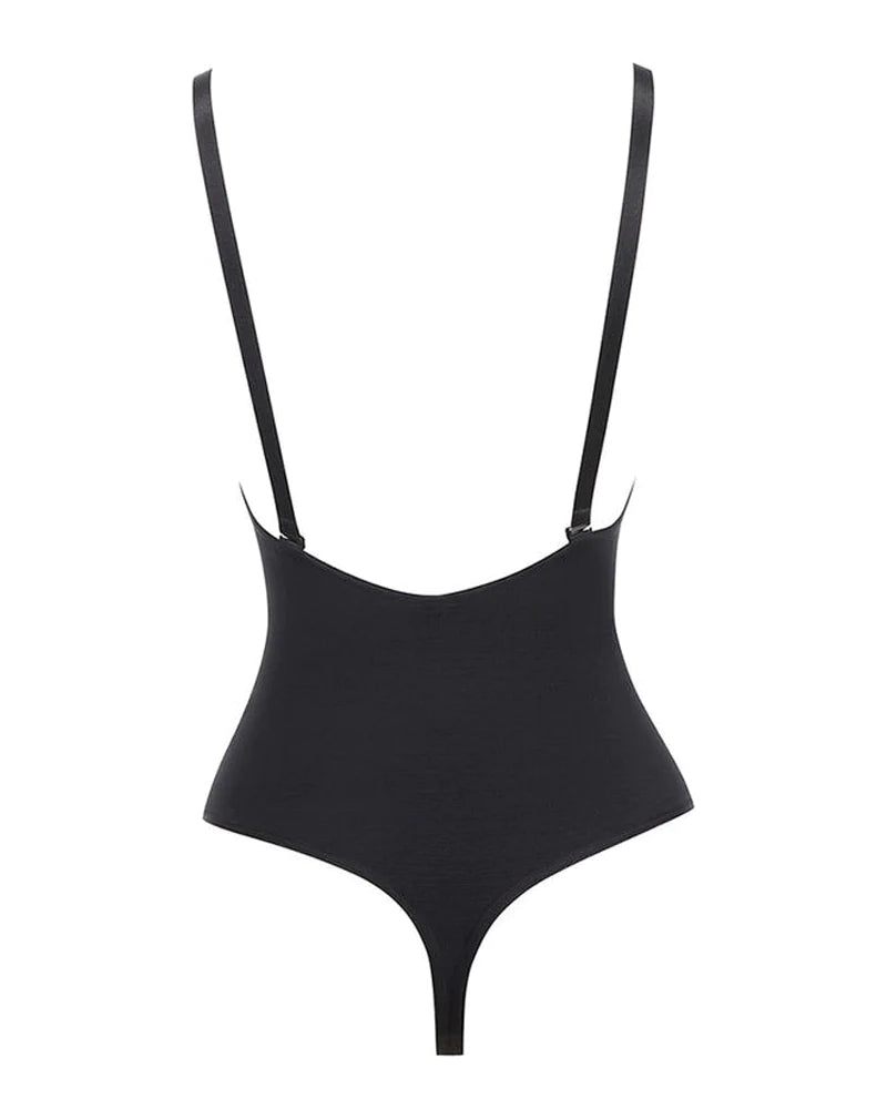 Seamless Tummy Control Bodysuit Butt Lifter Thong Backless Body Shaper  - By Qivii