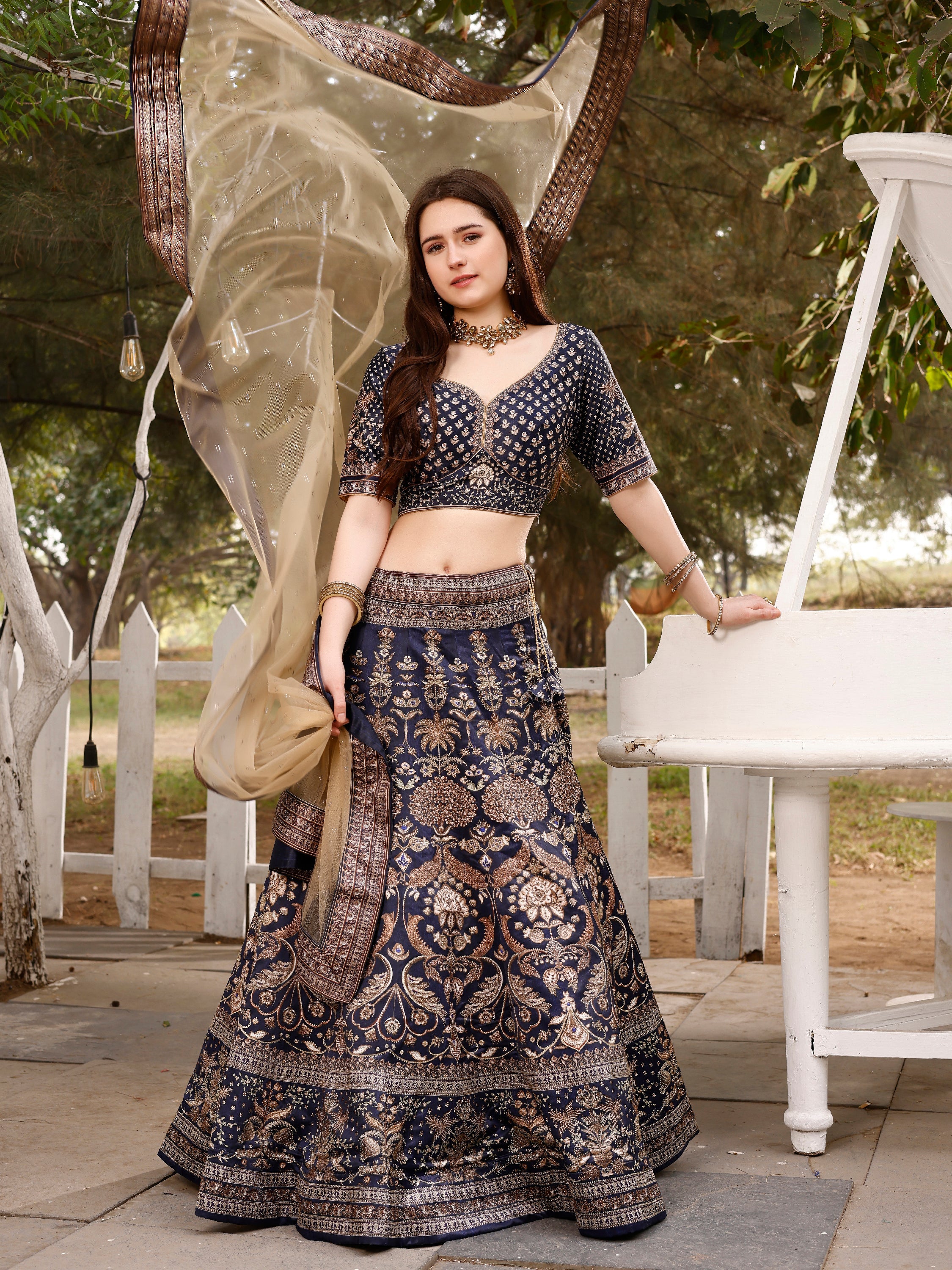 Dazzling Elegance: Swarovski Designer Lehenga Collection for Every Occasion - qivii