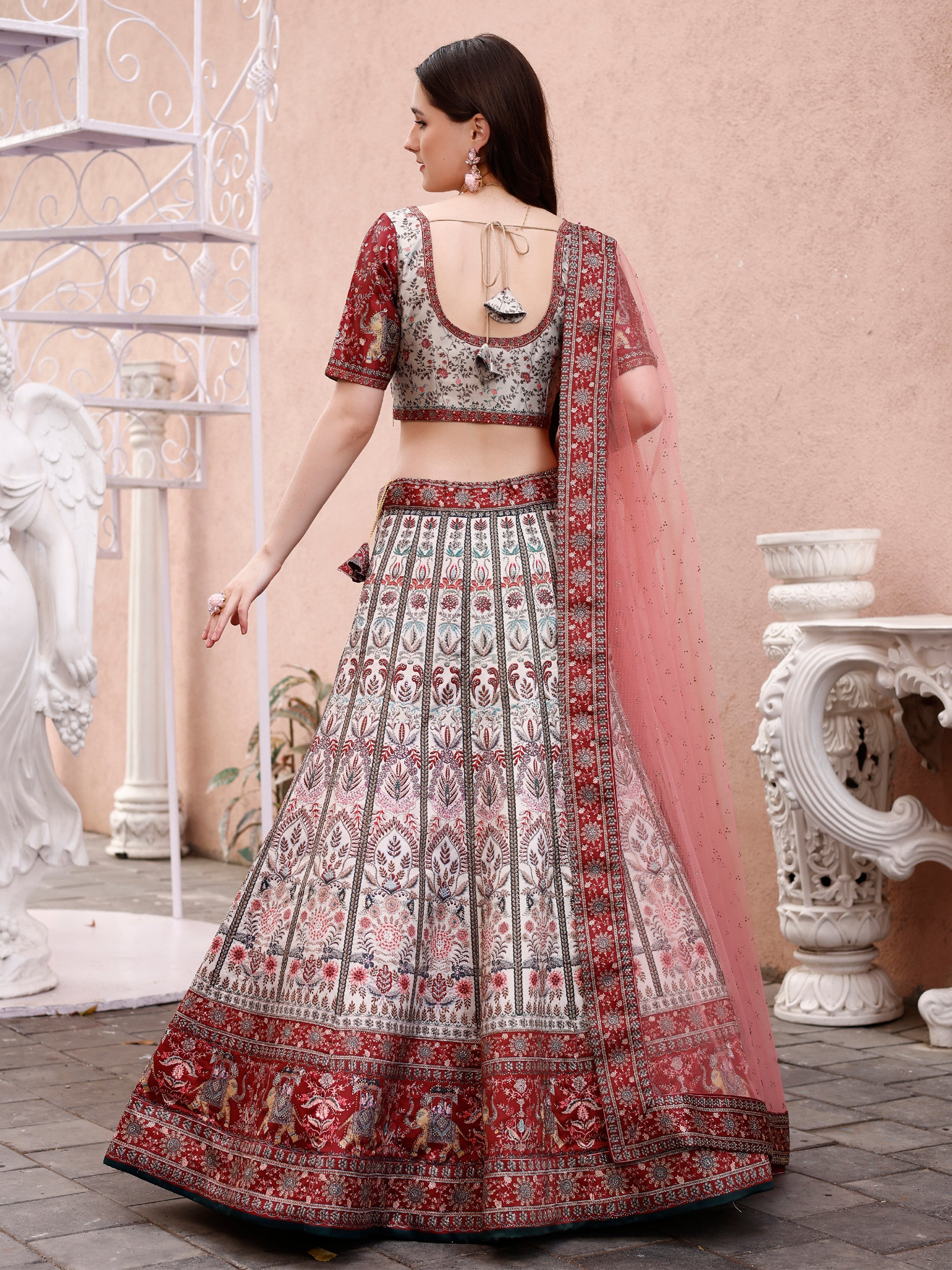 Sparkling Splendor: Swarovski Designer Lehengas for Bridal Elegance - qivii