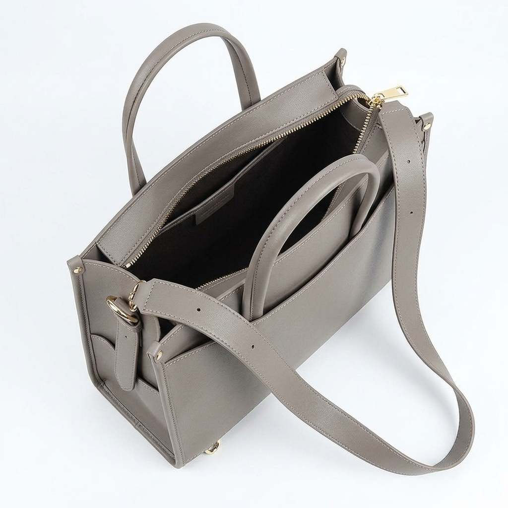 Sera Tote in Pure Leather  - By Qivii