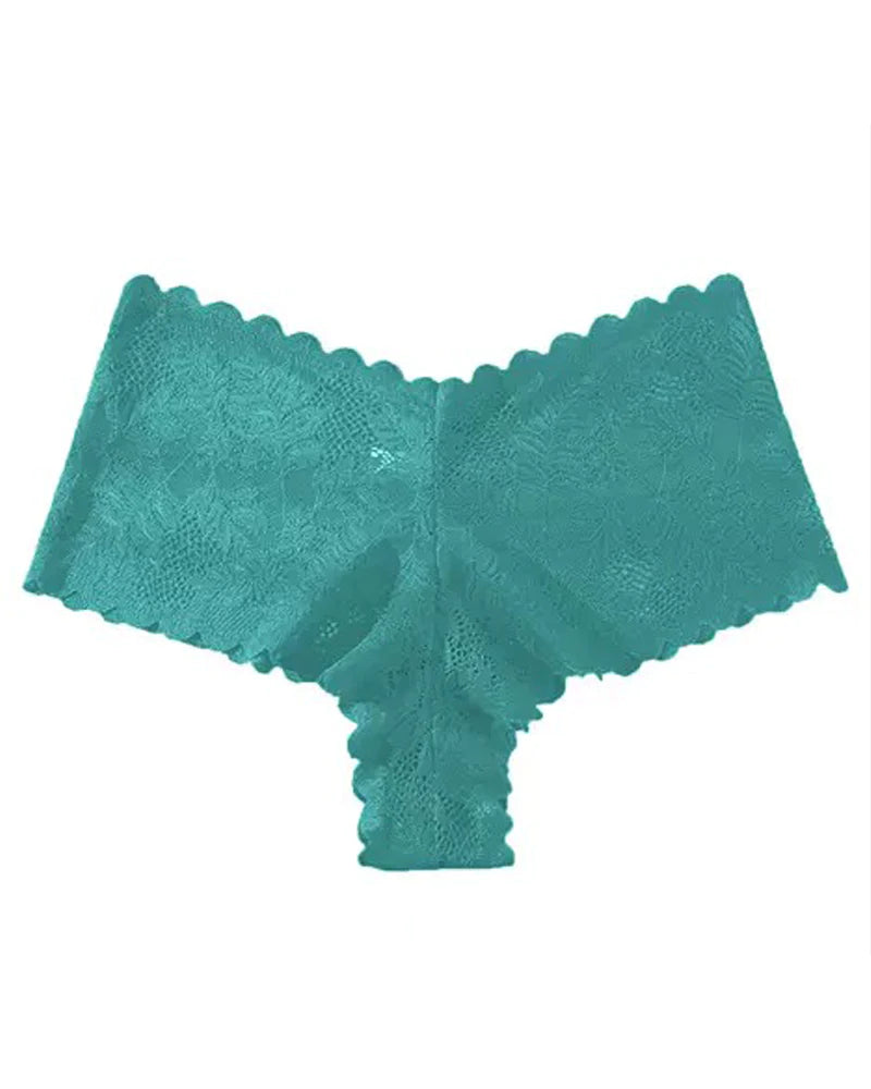 Sexy Floral Lace Lingerie Low rise Plus Size Panties  - By Qivii