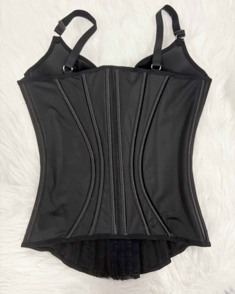Fajas Colombianas Lace Trimmed Underwire Corset Tummy Control Waist Trainer  - By Qivii
