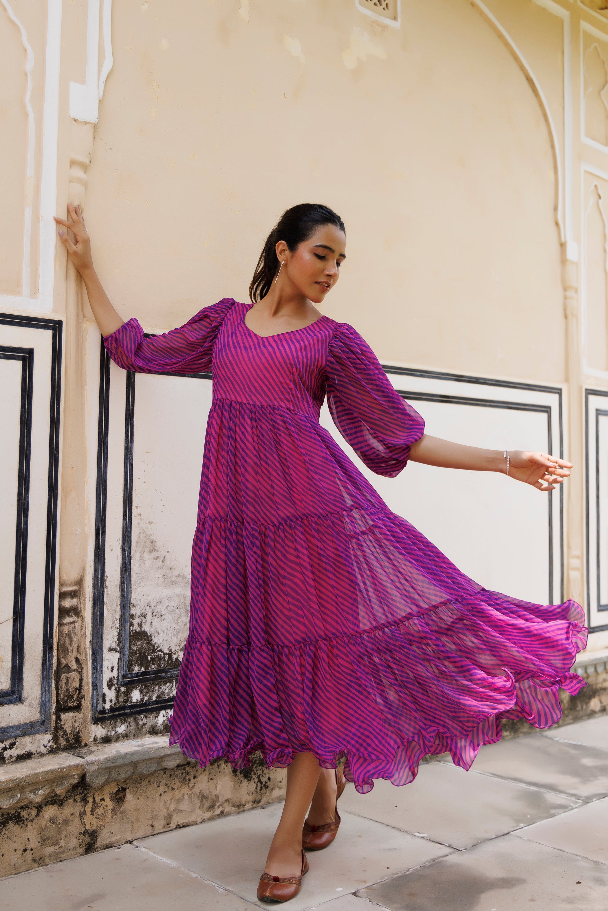 Rosebud Leheriya Dress  - By Ragavi - qivii