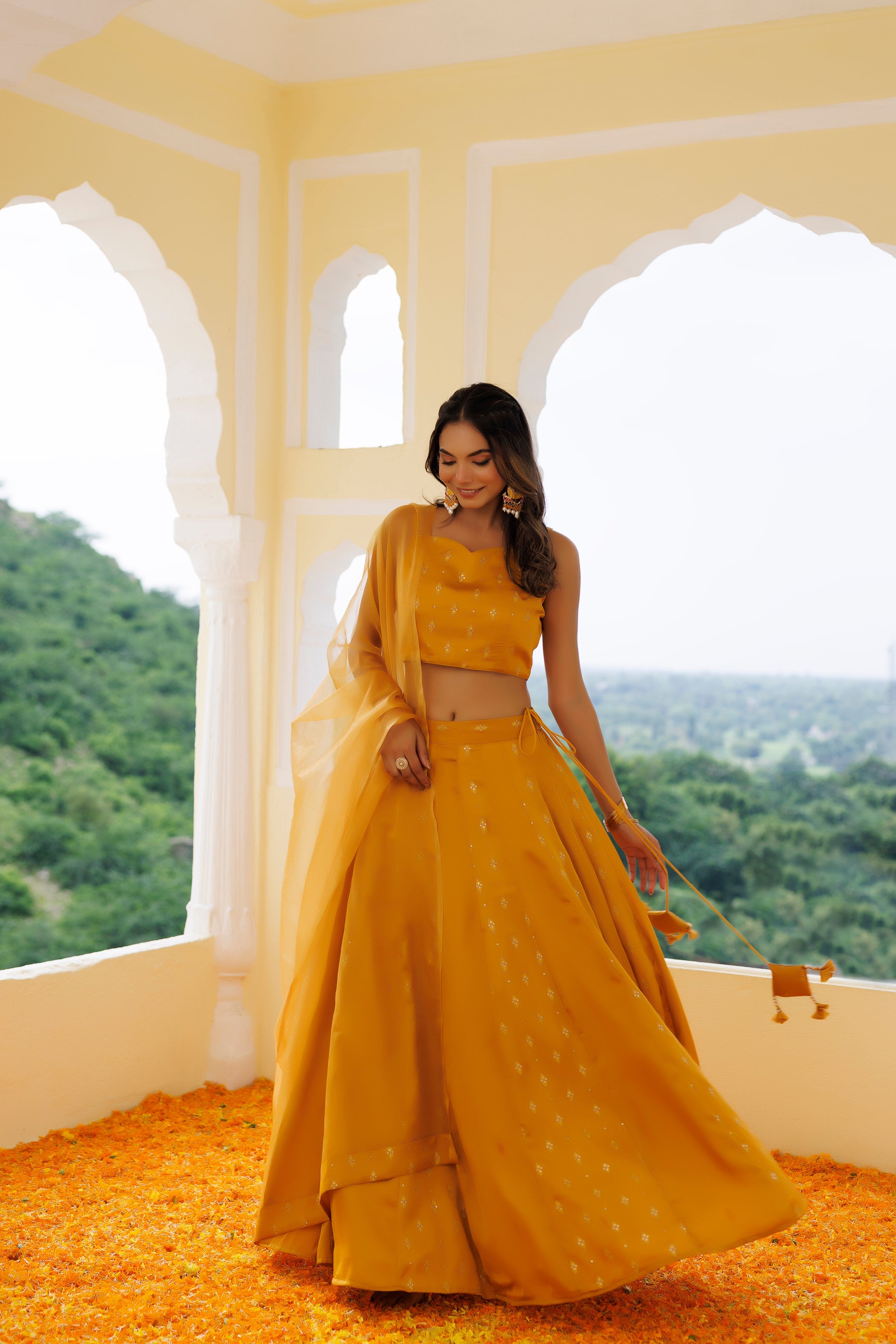 Daisy Yellow Lehenga Set