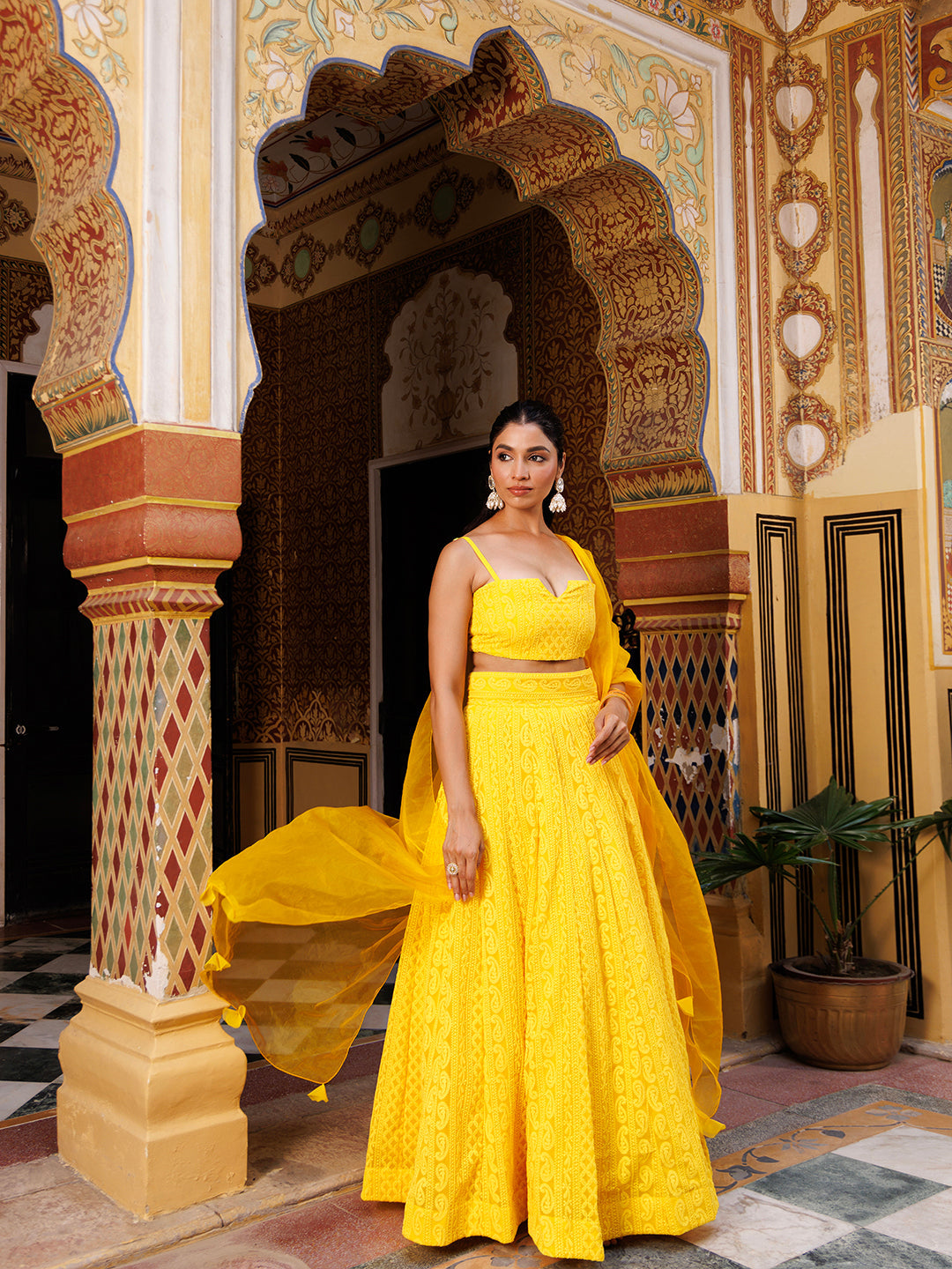 Sunstruck Chikankari Lehenga Set