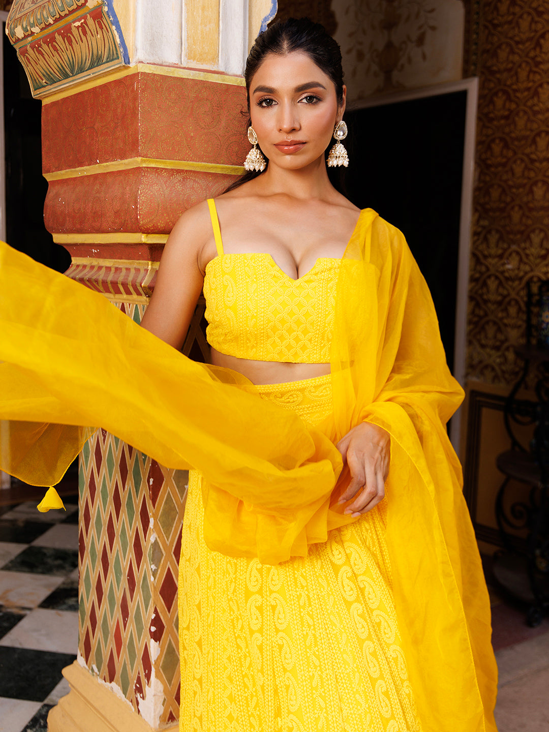 Sunstruck Chikankari Lehenga Set