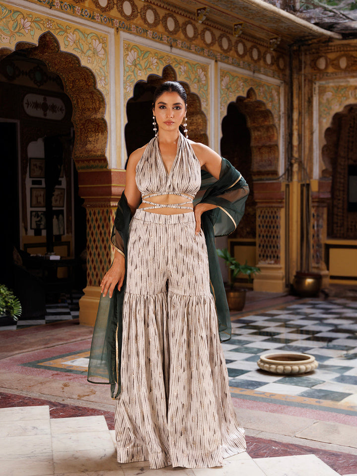 Northern Droplet Grey Green Co-Ord Set - By Ragavi, a stylish and comfortable matching outfit perfect for any occasion