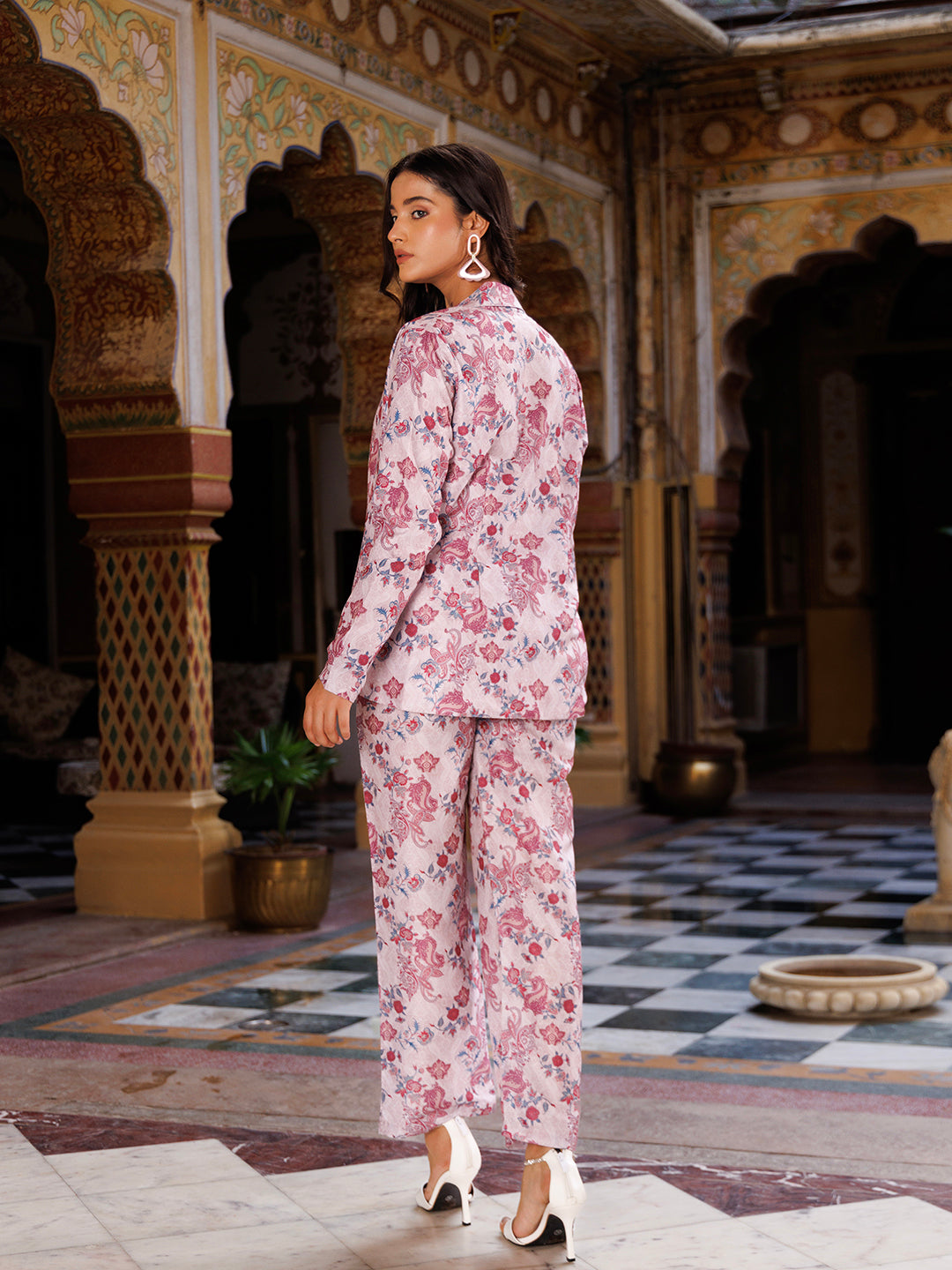 Veiled Rose Pink Co- Ord Set  - By Ragavi - qivii