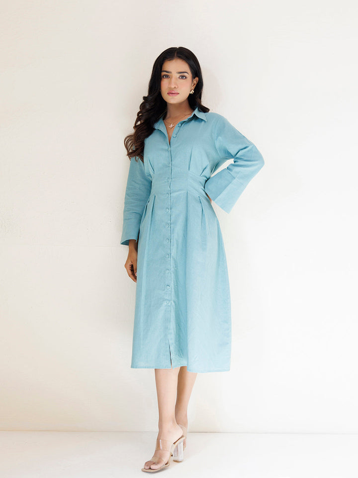 Asher Blue Midi Dress by ragavi