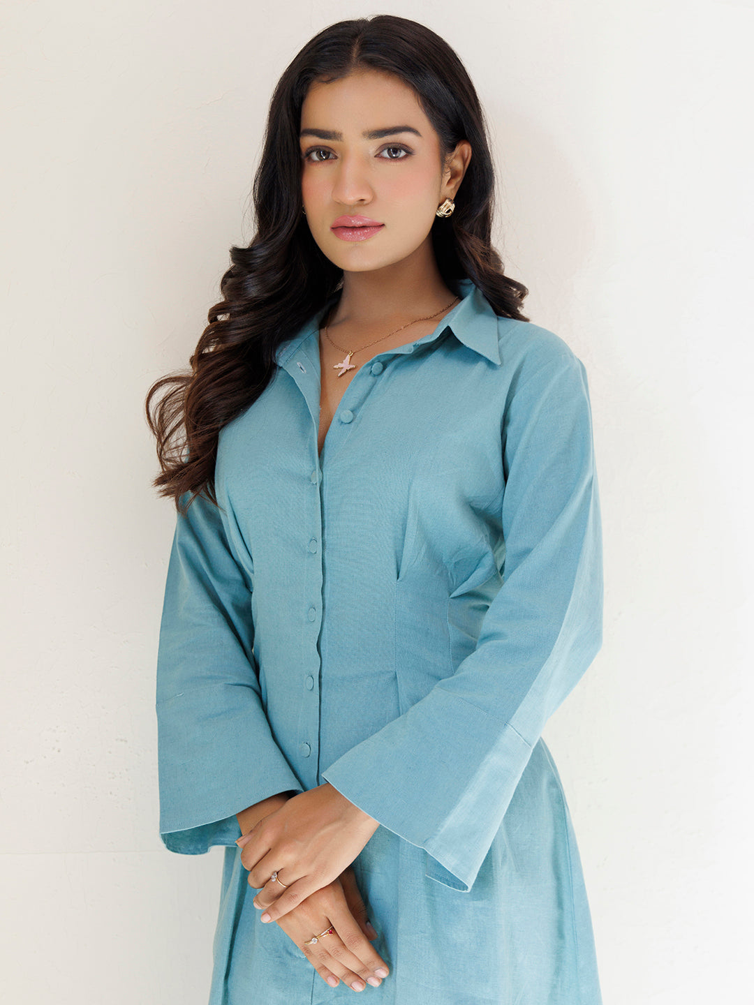 Asher Blue Midi Dress by ragavi