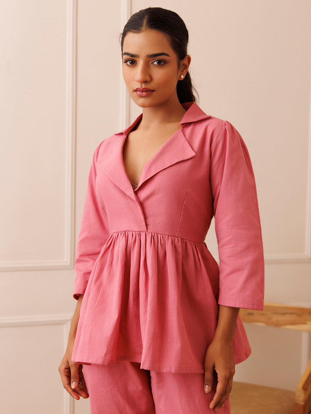 Bleeding Heart Pink Co- Ord Set by ragavi