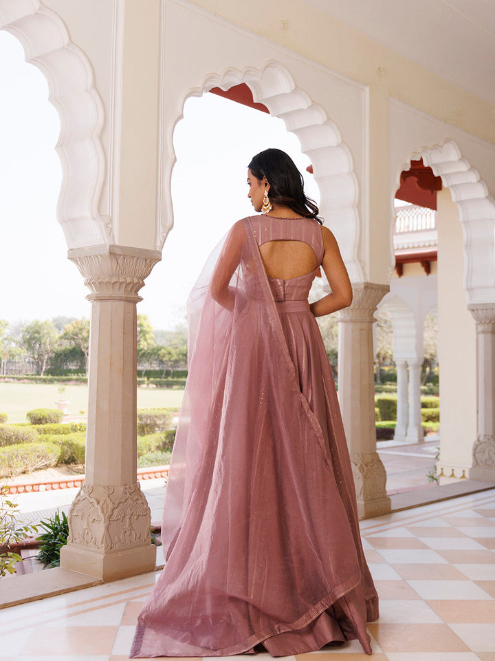 Ash Rose Lehenga Set BY RAGAVI