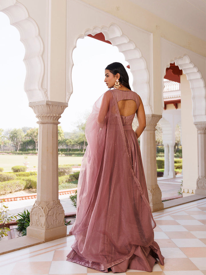 Ash Rose Lehenga Set BY RAGAVI