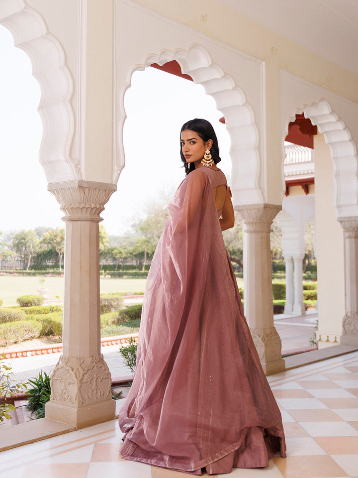 Ash Rose Lehenga Set BY RAGAVI