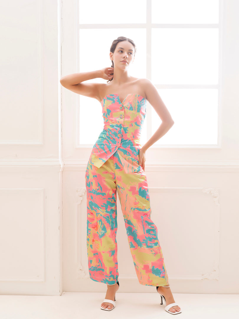 Pastel Splash Co-ord Set  - By Ragavi - qivii