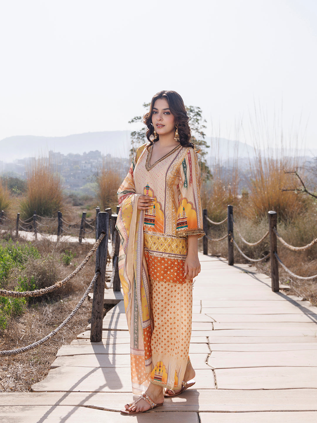 Misted Yellow Muslin Kurta Set  - By Ragavi - qivii