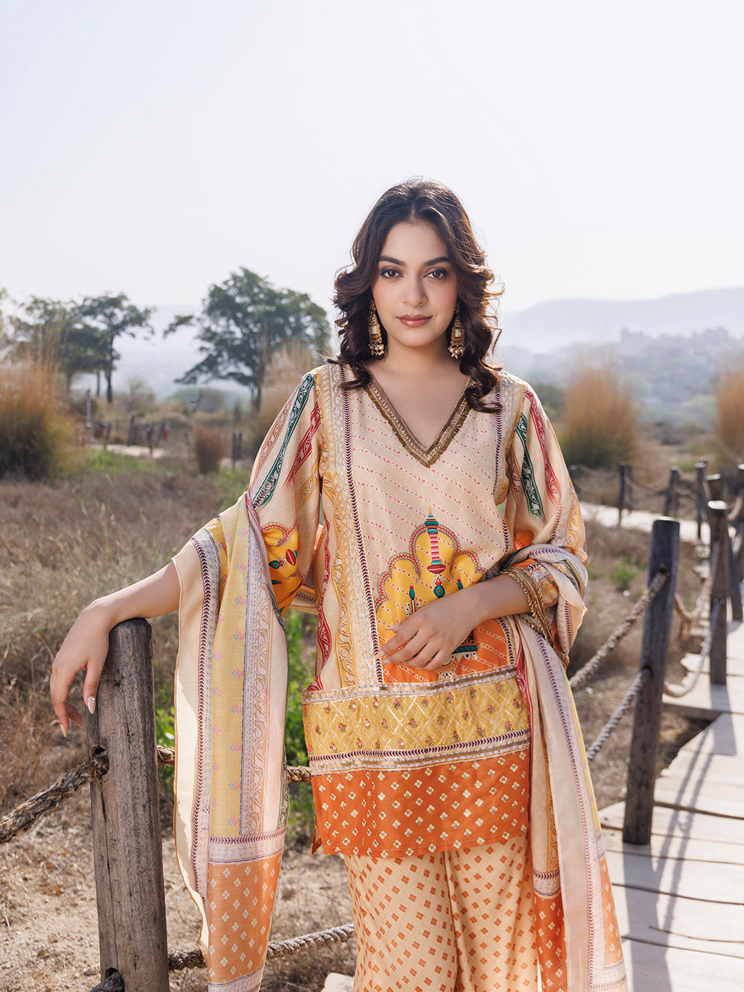 Misted Yellow Muslin Kurta Set  - By Ragavi - qivii