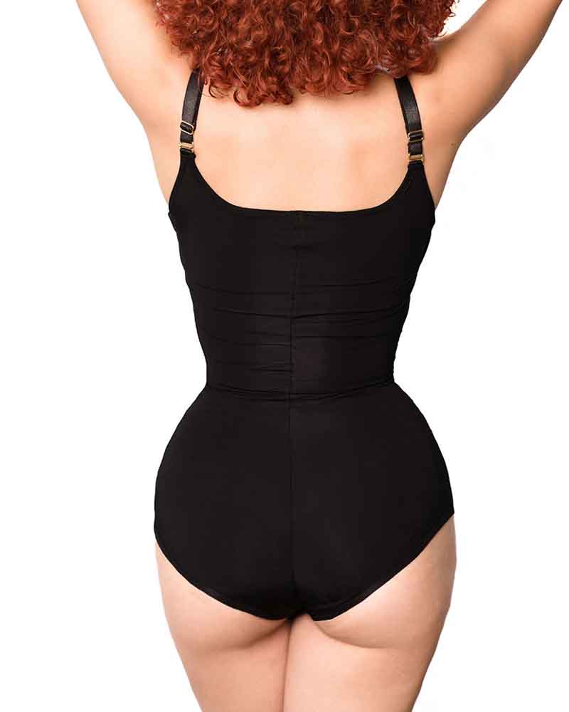 High Waist Ruched Shaping Swimsuits One Piece Tummy Control Swimwear  - By Qivii