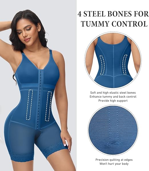 Women's Tummy Control Fajas Colombianas Post Surgery Full Body Butt Lifter Body Shaper  - By Qivii