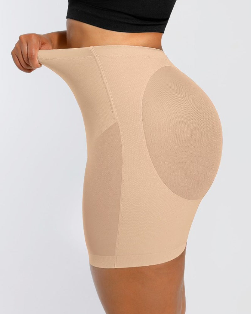 Women's Seamless Mesh High Waist Shapewear Shorts Thigh Slimmer Underwear  - By Qivii