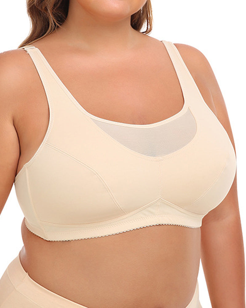 Plus Size Wireless Sexy Cut Outs Top Crop Tank Bra  - By Qivii
