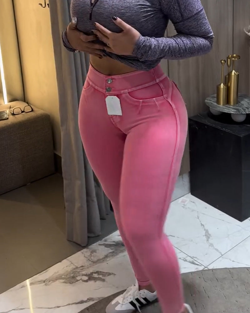 Shapshe® Stretch Hip-Lifting Skinny Jeans for Curvy Women  - By Qivii