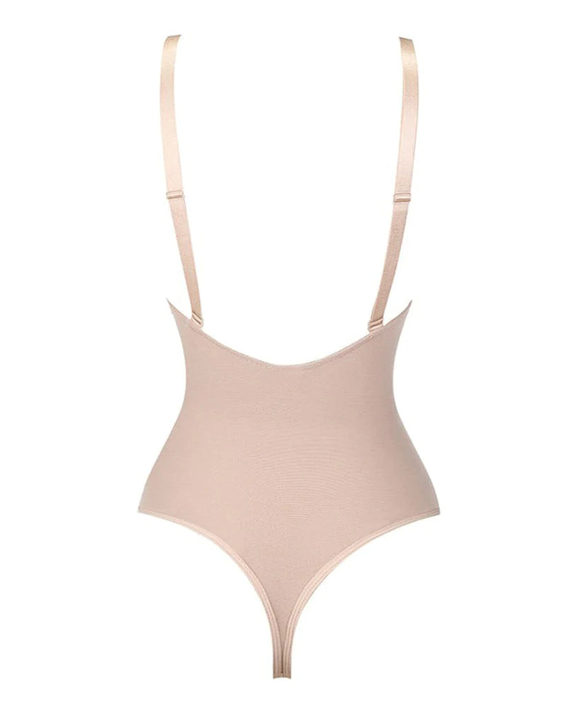 Seamless Tummy Control Bodysuit Butt Lifter Thong Backless Body Shaper  - By Qivii