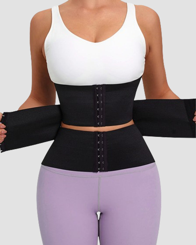 Waist Trainer Corset Double Belt Breathable Belly Slimming Workout Adjustable Fajas Girdle  - By Qivii