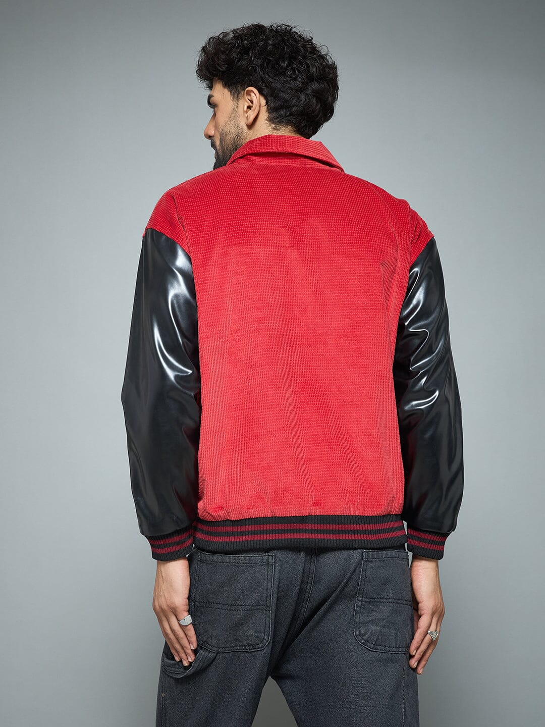 Red Corduroy Applique Jacket