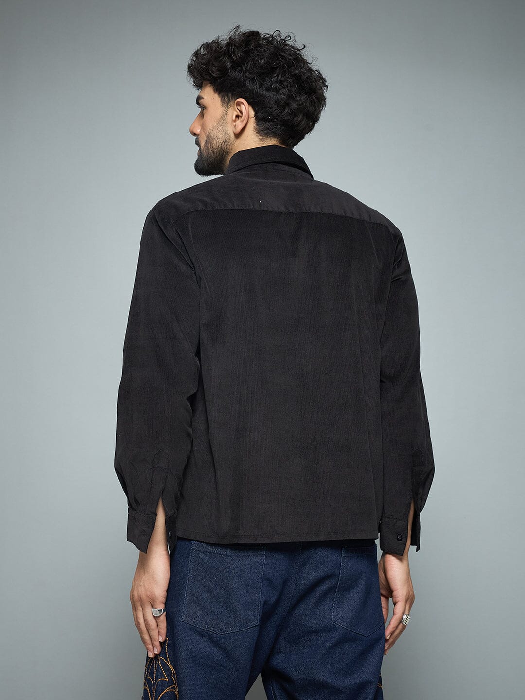 Black Socialite Corduroy Shirt