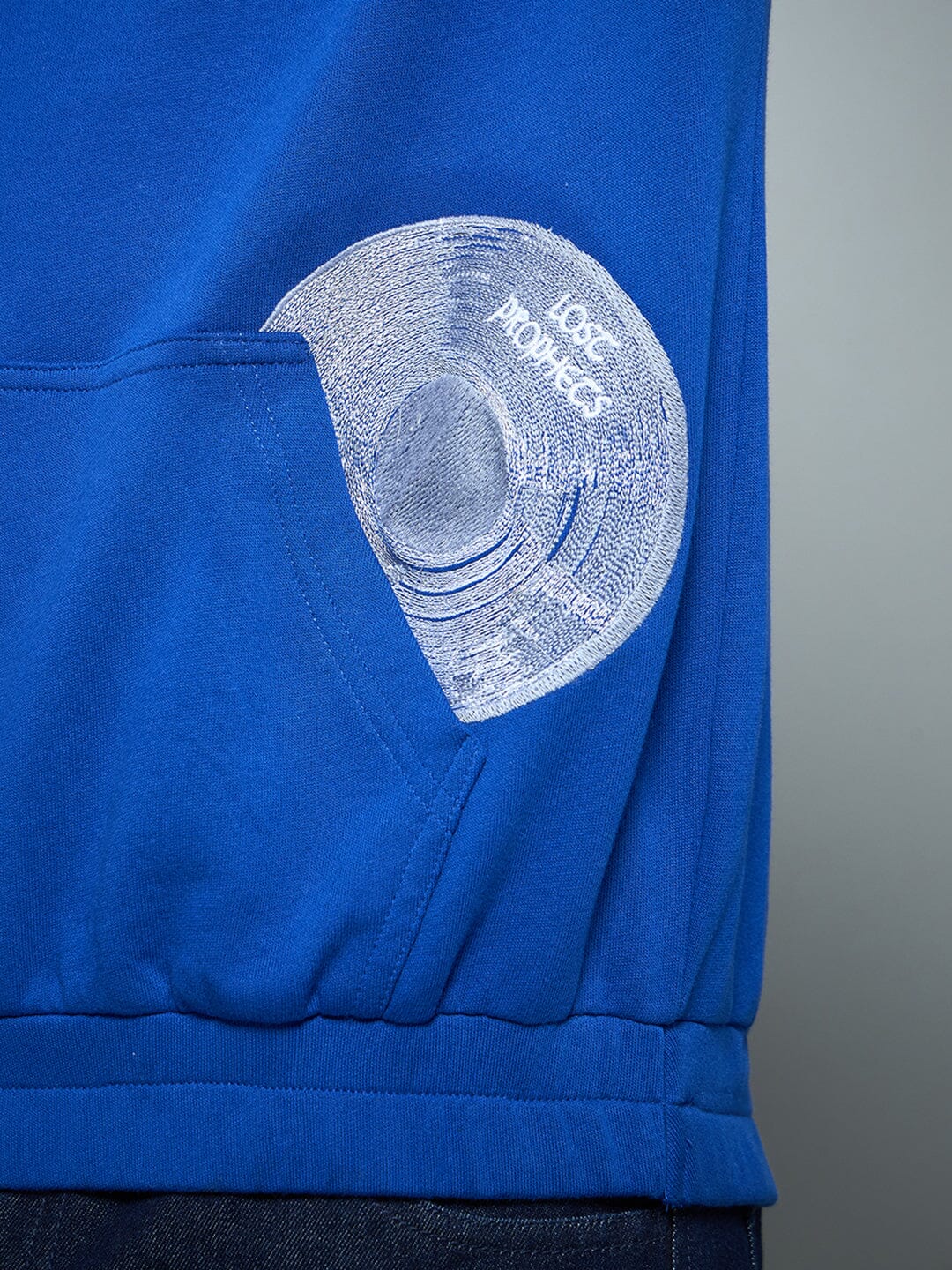 Royal Blue CD Embroidered Hooded Sweatshirt